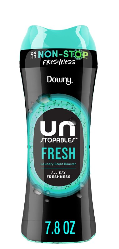 Downy 030772087312 Laundry Scent Booster, 7.8 oz, Bead, Fresh, Pack of 4