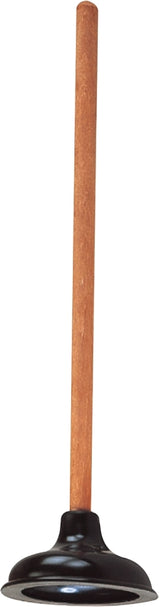 ProSource 8318-B Toilet Plunger Drain, 23-1/4 in OAL, 6 in Cup, Long Handle