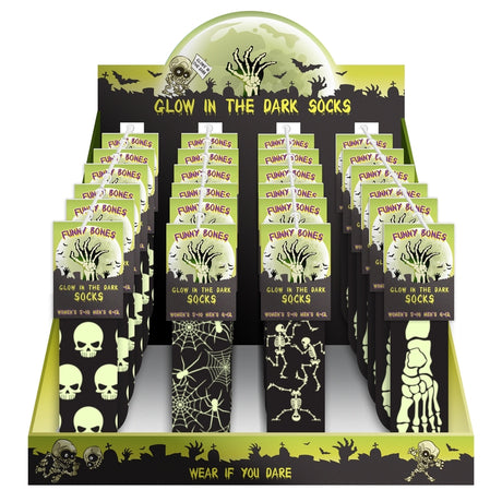 DM Merchandising Glow-in- the- Dark Socks 1 pk, Pack of 24
