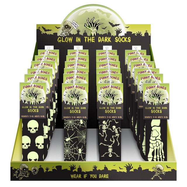 DM Merchandising Glow-in- the- Dark Socks 1 pk, Pack of 24