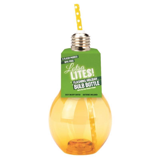 DM Merchandising Lotsa Lites 12 oz Assorted BPA Free Flashing Bulb Tumbler, Pack of 12