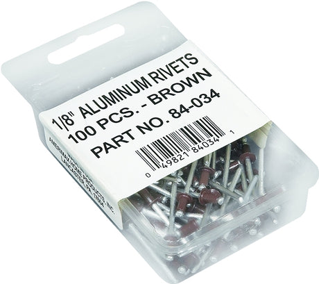 Amerimax 84034 Gutter Rivet, 1-1/2 in L, Aluminum, 100/PK