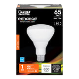 Feit Electric BR30DM/927CA LED Bulb, Flood/Spotlight, BR30 Lamp, 65 W Equivalent, E26 Medium Lamp Base, Dimmable, White