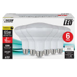 Feit Electric BR30DM/850/10KLED/6 LED Bulb, Flood/Spotlight, BR30 Lamp, 50 W Equivalent, E26 Medium Lamp Base, Dimmable, Pack of 4