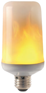 Feit Electric C/FLAME/LED Specialty LED Bulb, T60 Lamp, E26 Medium Lamp Base, White, Warm White, 1500 K Color Temp, Pack of 4