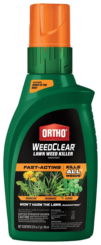 Ortho WEEDCLEAR 447905 Lawn Weed Killer, Liquid, 32 oz Bottle