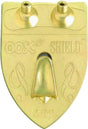 OOK 55005 Shield Hanger, 50 lb, Steel, Brass, Gold