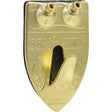 OOK 55005 Shield Hanger, 50 lb, Steel, Brass, Gold