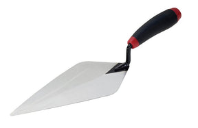 Hyde MAXXGRIP Series 18095 Brick Trowel, 10 in L Blade, High Carbon Steel Blade, High-Lift Handle, Hardwood Handle
