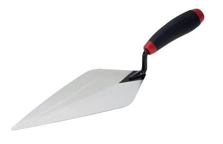 Hyde MAXXGRIP Series 18095 Brick Trowel, 10 in L Blade, High Carbon Steel Blade, High-Lift Handle, Hardwood Handle