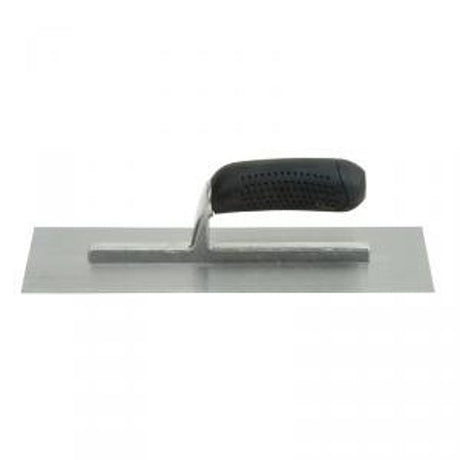 Hyde 18555 Finishing Trowel, 12 in L Blade, 4 in W Blade, Carbon Steel Blade, Rubberized Grip Handle
