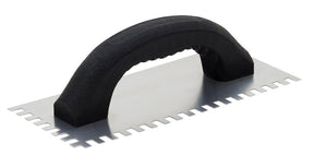 Hyde 19070 Adhesive Trowel, 4-1/4 in W Blade, 9-1/4 in L Blade, Steel Blade, Comfort-Grip Handle, Polypropylene Handle