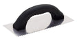 Hyde 19030 Adhesive Trowel, 4-1/4 in W Blade, 9-1/4 in L Blade, Steel Blade, Polypropylene Handle, Comfort-Grip Handle