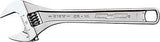 Channellock WIDEAZZ Series 808W Adjustable Wrench, 8 in OAL, 1.18 in Jaw, Steel, Chrome-Plated, I-Beam Handle