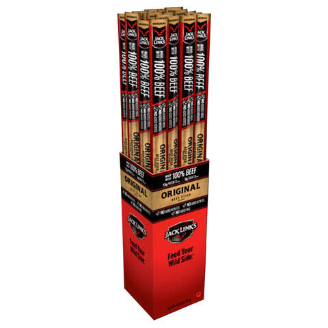 Jack Link's Original Beef Stick 1.84 oz Pegged, Pack of 24