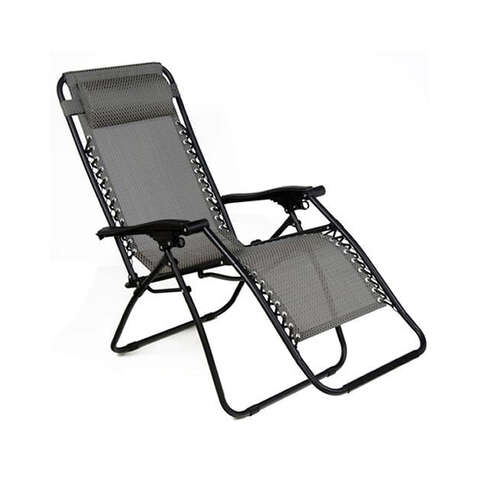 Living Accents Multi-Position Gray Zero Gravity Folding Lounger, Pack of 2