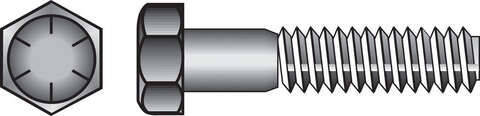 HILLMAN 1/4 in. D X 3-1/2 in. L Heat Treated Steel Hex Head Cap Screw 100 pk