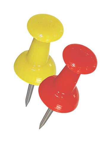 Hillman Assorted Push Pins 16 pk, Pack of 10