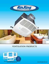 Air King BFQ80 Exhaust Fan, 8-11/16 in L, 9-1/8 in W, 0.3 A, 120 V, 80 cfm Air, Plastic, White