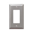 Amerelle Century Series 163RBN Wallplate, 5 in L, 2.9 in W, 1-Gang, Steel, Brushed Nickel-Plated