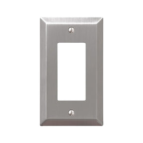 Amerelle Century Series 163RBN Wallplate, 5 in L, 2.9 in W, 1-Gang, Steel, Brushed Nickel-Plated