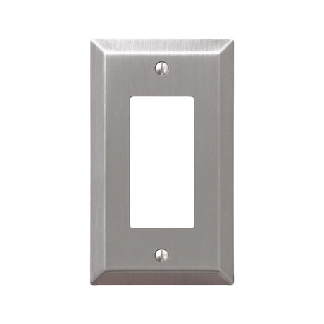 Amerelle Century Series 163RBN Wallplate, 5 in L, 2.9 in W, 1-Gang, Steel, Brushed Nickel-Plated