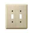 Amerelle Contemporary Series 401TT Wallplate, 5.36 in L, 4.92 in W, 2-Gang, Ash Wood
