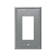 Amerelle Metro Line Series 77RBN Wallplate, 5 in L, 3 in W, 1-Gang, Metal, Brushed Nickel-Plated