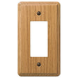Amerelle Contemporary Series 901RL Wallplate, 5.36 in L, 3.11 in W, 1-Gang, Oak Wood, Light Oak