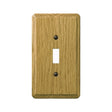 Amerelle Contemporary Series 901TL Wallplate, 5.36 in L, 3.11 in W, 1-Gang, Oak Wood, Light Oak