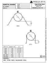 AmeriVent 5VPH Vent Pipe Hanger, 5-1/2 in Duct, Steel