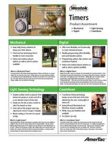 AmerTac TM1677DHB Mechanical Timer, 15 A, 125 V, 1875 W, 1 -Outlet, White