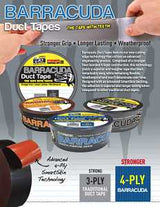 Blue Dolphin TP DUCT BARA ORG Duct Tape, 50 yd L, 1.88 in W, Black/Orange