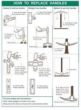 Link Handles 65994 Hammer Handle, 10-1/2 in L, Wood, For: 2 to 4 lb Hammers