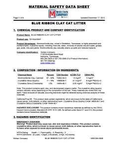 EP Minerals Blue Ribbon 3425 Cat Litter, 25 lb Capacity, Gray/Tan, Solid Bag