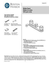 Boston Harbor GU-F8020002CP-LF Kitchen Faucet, 1.8 gpm, 3-Faucet Hole, Metal/Plastic, Chrome, Deck, 8 in Faucet Centers