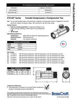 BrassCraft CT2-666X P Tube Tee, 3/8 in, Female Compression x Compression, Rough, 1.87 in L, 3/8 in OD