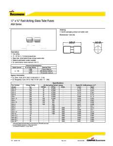 Jandorf 60620 Fast Acting Fuse, 10 A, 125 V, 1 kA Interrupt, Glass Body