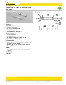 Jandorf 60624 Fast Acting Fuse, 0.5 A, 250 V, 35 A, 10 kA Interrupt, Glass Body