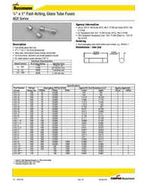 Jandorf 60659 Fast Acting Fuse, 3 A, 125 V, 100 A, 10 kA Interrupt, Glass Body