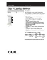 Eaton Cooper Wiring SUL06P-W-KB-L Slide Dimmer, 120 V, 300, 600 W, Fluorescent, Halogen, LED Lamp, 3-Way, White