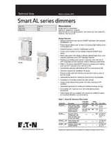 Eaton Wiring Devices AAL06-C2-K Smart Dimmer, 5 A, 120 V, 300 W, CFL, LED Lamp, 3-Way, Ivory/Light Almond/White
