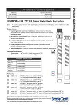 BrassCraft Copper-Flex Series WB034-24N Water Heater Connector, 3/4 in, FIP x Sweat, Copper, 24 in L