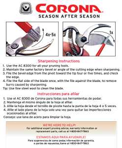 Corona BP 3160 Pruning Shear, 3/4 in Cutting Capacity, Steel Blade, Bypass Blade, Steel Handle, Cushion-Grip Handle