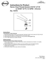 Danco 10476 Faucet Aerator, 15/16-27 x 55/64-27 Male x Female Thread, Brass, Chrome Plated, 1.5 gpm