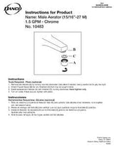 Danco 10483 Faucet Aerator, 15/16-27 Male, Brass, Chrome Plated, 1.5 gpm
