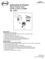 Danco 10497 Faucet Aerator Insert, 13/16 or 3/4 in, Plastic, 1.5 gpm