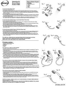 Danco VersaSpray 10086 Handheld Shower Head, 2.2 gpm, Rubber, 5 ft L Hose