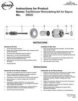 Danco 39620 Remodeling Trim Kit, Brass, Classic Chrome, For: Sayco Shower Valves