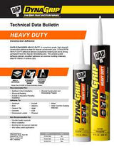 DAP DYNAGRIP 27509 Construction Adhesive, Off-White, 10 oz Cartridge